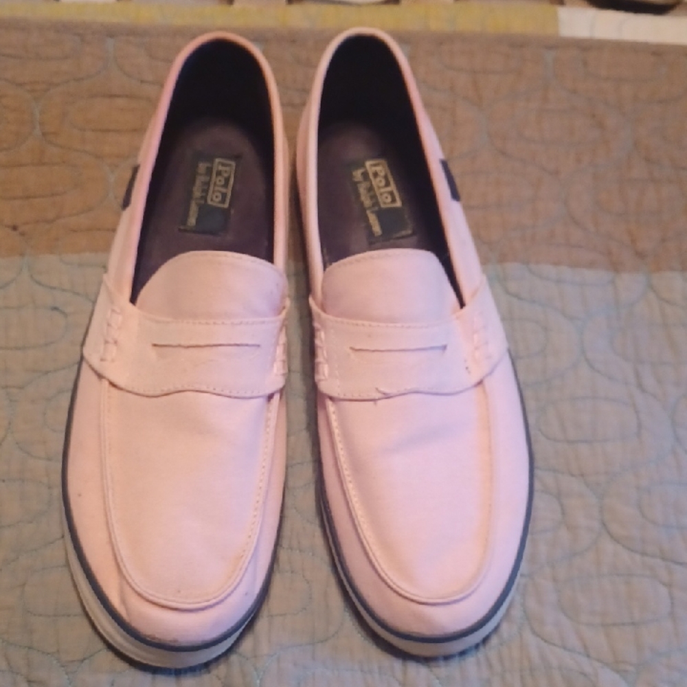 Mens Ralph Lauren Pink Boat Shoe Sneaker. Sz 11.5